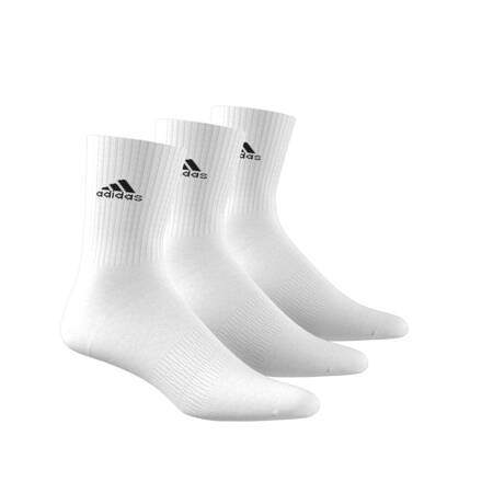 Skarpety unisex adidas CUSHIONED CREW 3-PACK białe HT3446