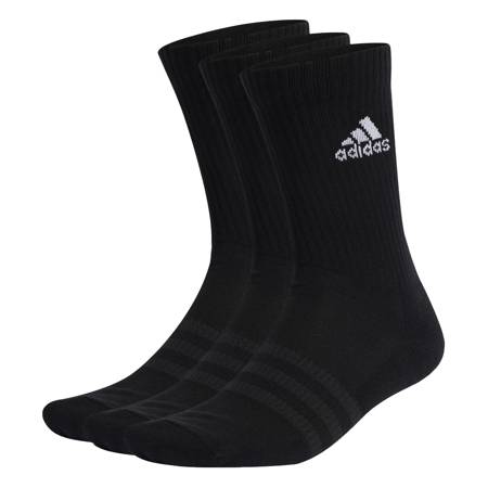 Skarpety unisex adidas CUSHIONED CREW 3-PACK czarne IC1310