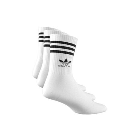 Skarpety unisex adidas MID CUT CREW 3-PACK białe IJ0733