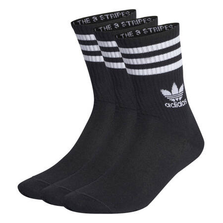 Skarpety unisex adidas MID CUT CREW 3-PACK czarne IL5022