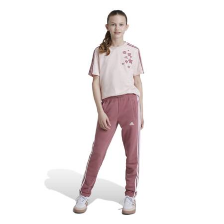 Spodnie dresowe dziewczęce adidas ESSENTIALS 3-STRIPES różowe IZ3441