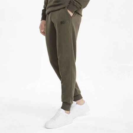 Spodnie dresowe męskie Puma MODERN BASICS zielone 58935144