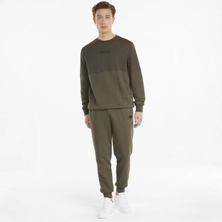 Spodnie dresowe męskie Puma MODERN BASICS zielone 58935144