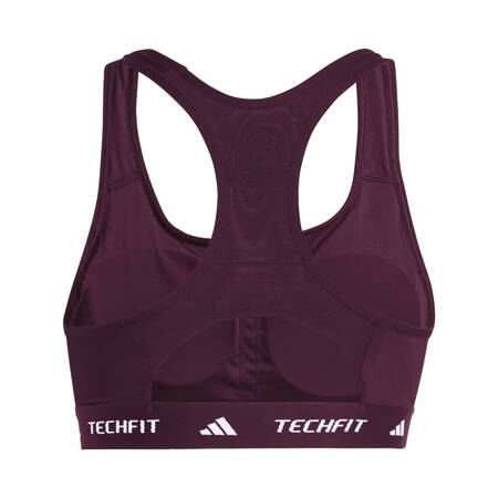 Stanik sportowy damski adidas TECHFIT bordowy JI5569