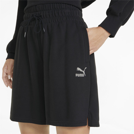 Szorty damskie Puma CLASSICS HIGH WAIST LONGLINE 8'' czarne 53351401