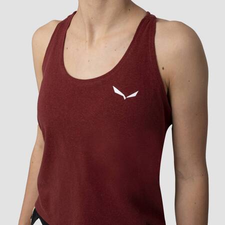 Tank top damski Salewa LAVAREDO HEMP bordowy 00-0000028369_1570