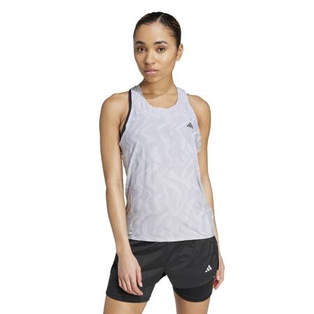 Tank top do biegania damski adidas ULTIMATE AIRCHILL ENGINEERED szary IY0721