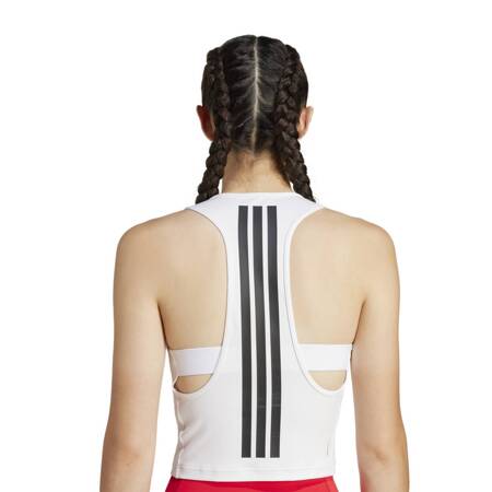 Tank top treningowy damski adidas POWER 3-STRIPES biały JG6183