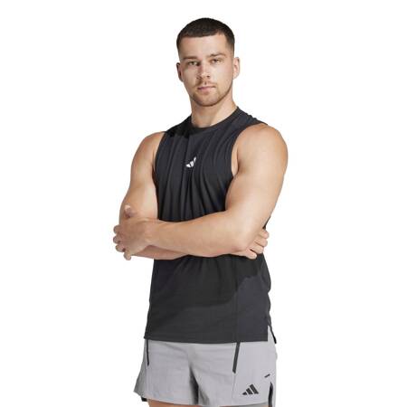 Tank top treningowy męski adidas D4T czarny IK9726