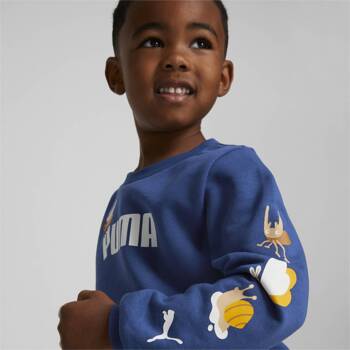 Bluza dziecięca Puma SMALL WORLD CREW TR niebieska 67013116