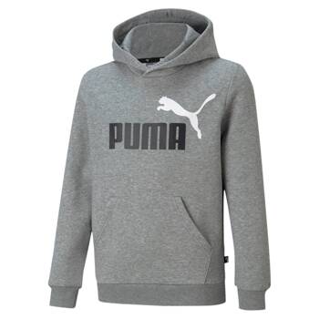 Bluza z kapturem chłopięca Puma ESS+ 2 COL BIG LOGO szara 58698703