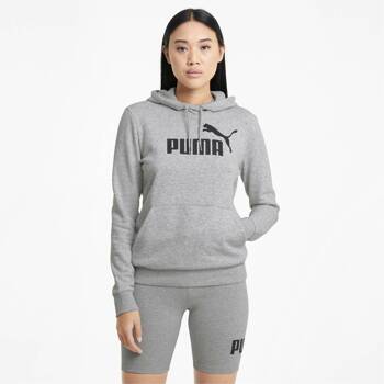 Bluza z kapturem damska Puma ESS LOGO TR szara 58679104