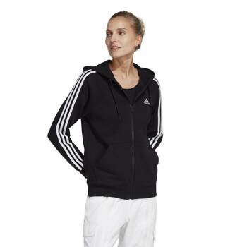 Bluza z kapturem damska adidas ESSENTIALS 3-STRIPES czarna IC8769