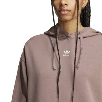 Bluza z kapturem damska adidas ESSENTIALS brązowa JC8981