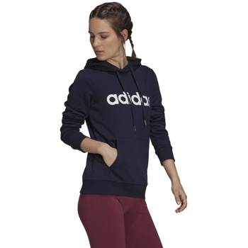 Bluza z kapturem damska adidas SPORTSWEAR ESSENTIALS LOGO granatowa H07797