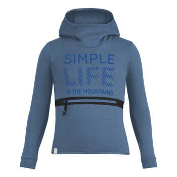 Bluza z kapturem dziecięca Salewa SIMPLE LIFE DRY niebieska 00-0000027767_8100