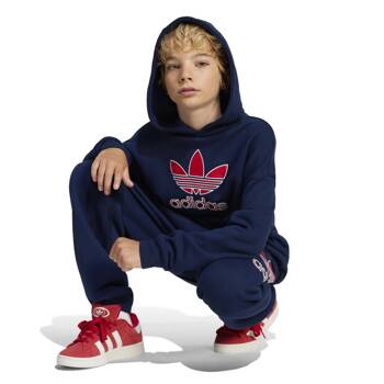 Bluza z kapturem dziecięca adidas BIG LOGO granatowa JC9128