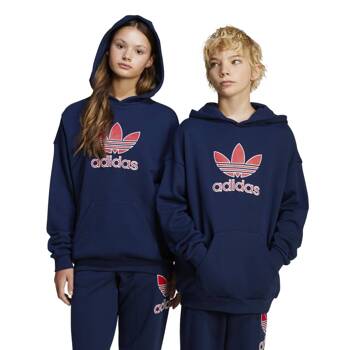 Bluza z kapturem dziecięca adidas BIG LOGO granatowa JC9128