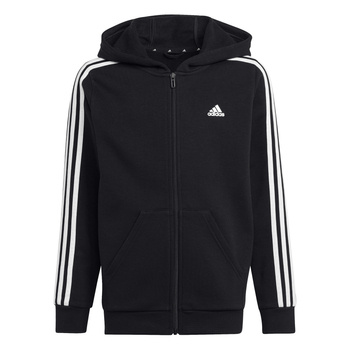 Bluza z kapturem dziecięca adidas ESSENTIALS 3-STRIPES czarna HR6331