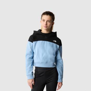 Bluza z kapturem dziewczęca The North Face DREW PEAK CROP niebieska NF0A89PTTOJ