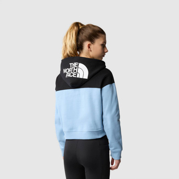 Bluza z kapturem dziewczęca The North Face DREW PEAK CROP niebieska NF0A89PTTOJ