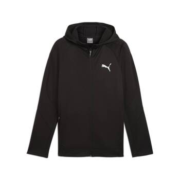 Bluza z kapturem męska Puma EVOSTRIPE WARM FZ DK czarna 68170301