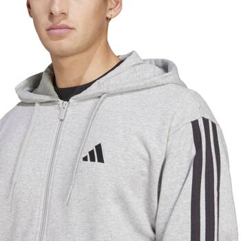 Bluza z kapturem męska adidas ESSENTIALS 3-STRIPES szara JE6338