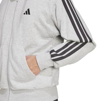 Bluza z kapturem męska adidas ESSENTIALS 3-STRIPES szara JE6338