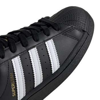 Buty sportowe dziecięce adidas SUPERSTAR J czarne EF5398