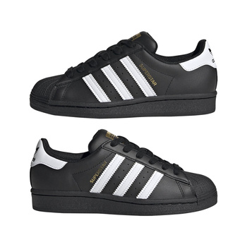 Buty sportowe dziecięce adidas SUPERSTAR J czarne EF5398