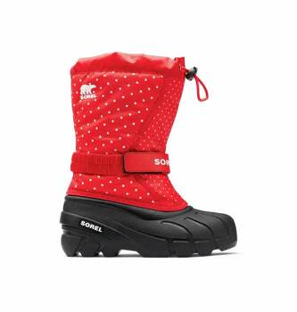 Buty zimowe dziewczęce Sorel FLURRY PRINT czerwone 1888091646