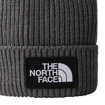 Czapka zimowa dziecięca The North Face BOX LOGO CUFFED szara NF0A7WGCDYY