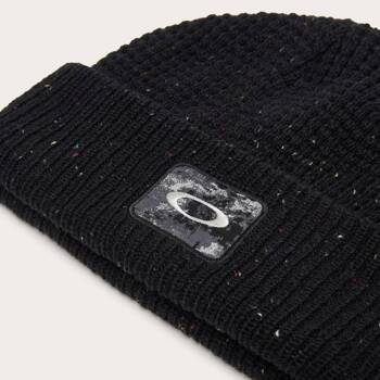 Czapka zimowa unisex Oakley ELLIPSE PATCH WAFFLE BEANIE czarna FOS901658-02E