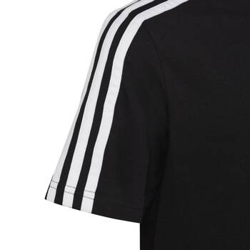 Koszulka dziecięca adidas ESSENTIALS 3-STRIPES czarna HR6330