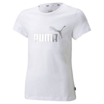 Koszulka dziewczęca Puma ESS+ LOGO biała 84695302