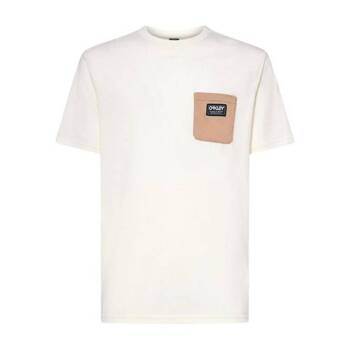 Koszulka męska Oakley CLASSIC B1B POCKET biała FOA403729-10R