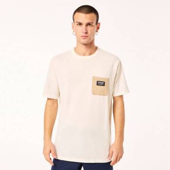 Koszulka męska Oakley CLASSIC B1B POCKET biała FOA403729-10R