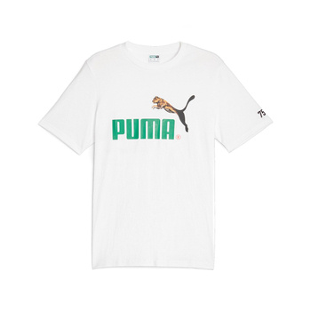 Koszulka męska Puma CLASSICS NO.1 LOGO biała 62218202