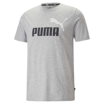 Koszulka męska Puma ESS+ 2 COL LOGO szara 58675904