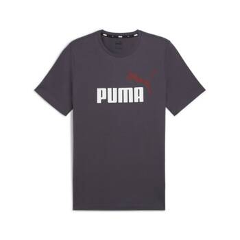 Koszulka męska Puma ESS+ 2 COL LOGO szara 58675969