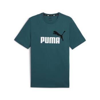 Koszulka męska Puma ESS+ 2 COL LOGO zielona 58675908