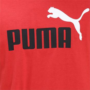 Koszulka męska Puma ESS+ 2 COL Logo czerwona 58675911