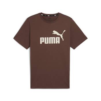 Koszulka męska Puma ESS LOGO brązowa 58666734