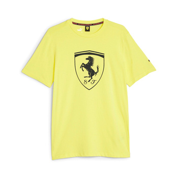 Koszulka męska Puma FERRARI RACE TONAL BIG SHIELD żółta 62095104