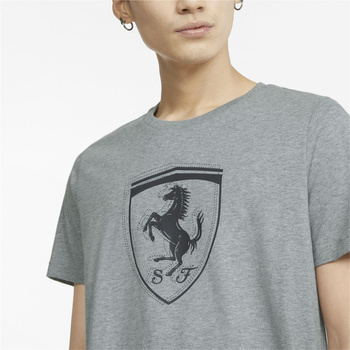 Koszulka męska Puma Ferrari Race Tonal Big Shield szara 53375203