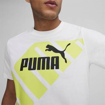 Koszulka męska Puma POWER GRAPHIC biała 67896052