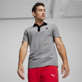 Koszulka polo męska Puma FERRARI STYLE 2 TONE szara 62382701