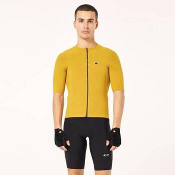 Koszulka rowerowa męska Oakley GRIDSKIN PINSTRIPE JERSEY żółta FOA405953-5AA