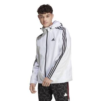 Kurtka przejściowa męska adidas ESSENTIALS 3-STRIPES WOVEN biała IB0382