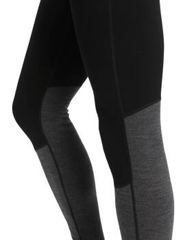 Legginsy termiczne męskie Icebreaker ZONEKNIT 200 czarne IB0A56HB091